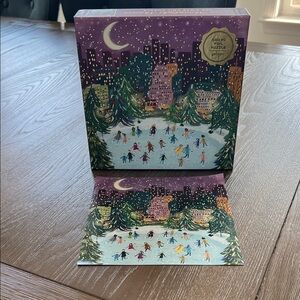 Galison Merry Moonlight Skaters 500 piece Foil Puzzle